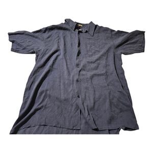 Lord & Taylor Casual Classics 100% Silk Short Sleeve Shirt XXL